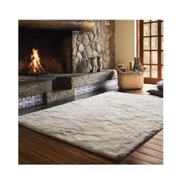 Imagem de Tapete Jolitex Aspen 100x140 cm Bege - Conforto e Sofisticação