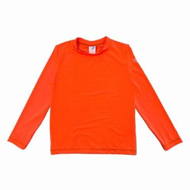 Imagem de Camiseta Praia Infantil Proteção UV Laranja Neon Tip Top, 6
