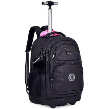 Imagem de Mochila carrinho 2 em 1 em crinkle com lurex Rebecca Bonbon 19"