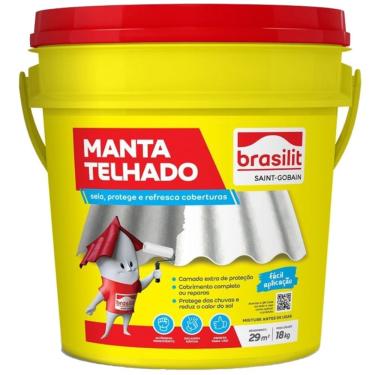 Imagem de Manta Líquida para Telhado 0032.00000.0018ba Impermeabilização de Coberturas e Lajes Branco Brasilit
