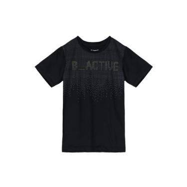 Imagem de Camiseta Infantil Menino Active Dry Fit Preto Brandili, 10