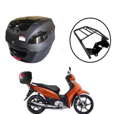 Imagem de Baú Bauleto Awa Pross 41l + bagageiro de Biz 2018+, Black