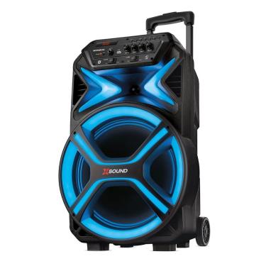Imagem de Caixa Amplificada Mondial CM-550-L 550W Rms 2 Vias com Bluetooth 5.3 Entrada Auxiliar e para Microfone Preto