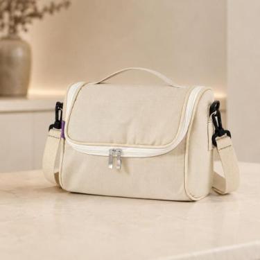 Imagem de Lancheira Térmica Bolsa Adulto Para Trabalho E Academia - Pikuka, Bege
