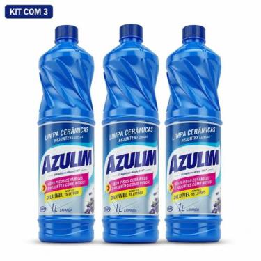 Imagem de Kit 3 Limpa Cerâmica Azulim Lavanda 1L Rejunte Original - Start
