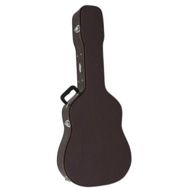 Imagem de Case Vogga VCALFK de Luxo para Violão Folk Marrom