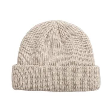 Imagem de Gorro Unissex De Malha Canelada Estilo Pescador Marinheiro Curto Para 