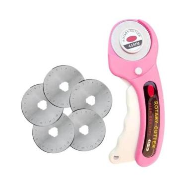 Imagem de Cortador Rotativo Rosa De 45mm Para Artesanato DIY, Costura, Couro E Q