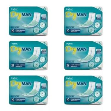 Imagem de kit Absorvente Adulto Masculino Dry Man (6 Pacotes C/10 Un)