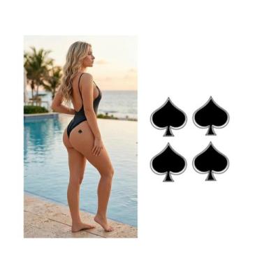 Imagem de Tatuagens temporárias 4 artes 26mm hotwife estilo livre - Tonstore
