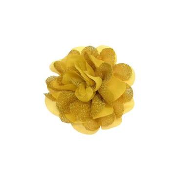 Imagem de Broche flor lapela madrinha casamento detalhe debutante Cor:Amarelo - 