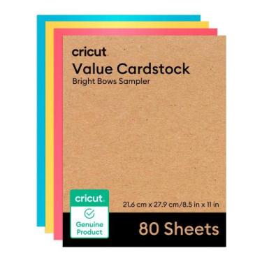 Imagem de Papel Cardstock Cricut Value 21,6 x 27,9 cm  80 folhas