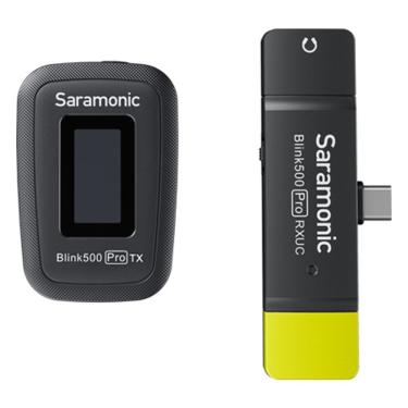 Imagem de Sistema de Microfone sem Fio Saramonic Blink500 Pro B5 para Celular e Tablet com Conector USB-C 5V Preto