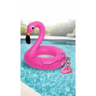 Imagem de Boia Inflável Flamingo Gigante 120cm Rosa - Congratulations Store