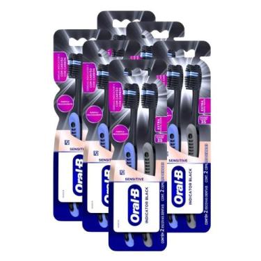 Imagem de Kit 6 unidades Escova Dental Indicator Black C/2 - Oral-B