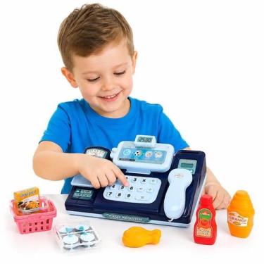 Imagem de Brinquedo Caixa Registradora Scanner Comidinha Mercado - Wellkids