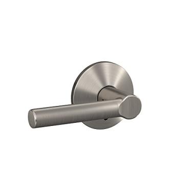 Imagem de Schlage Alavanca sem giro personalizada FC172 BRW 619 KIN Broadway, Maçaneta de Porta com acabamento Kinsler, níquel acetinado