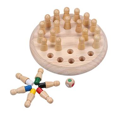 Imagem de Domary Madeira Memory Stick Jogo de Xadrez Fun Kids Bloco Board Game educacional da cor cognitivos Familiares Brinquedos