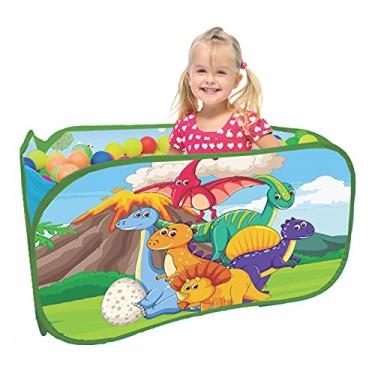 Imagem de Fabrincando Ideias Piscina Infantil com 100 Bolinhas Dinossauros