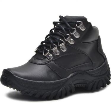 Kit Bota Coturno Adventure Masculino Adulto e Infantil em Couro Bovino  Legítimo e Solado Costurado (33, Oliva)