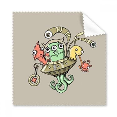 Imagem de Pano de limpeza de óculos para celular Universe and Alien Monster Cleaner, 5 peças