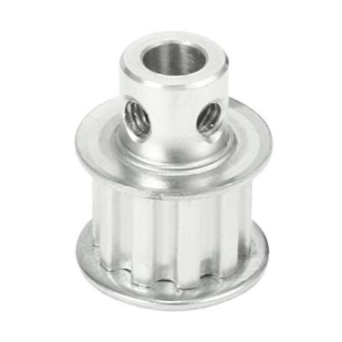 Imagem de uxcell Alumínio GG 10 dentes 6 mm Furo Cinto Temporizador Pulley Flange Synchronous Roda para Cinto de 10 mm