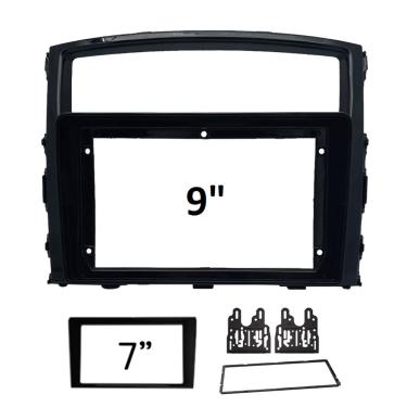 Imagem de Moldura 9" e 7" Mitsubishi Pajero Full 10/20 - Preta