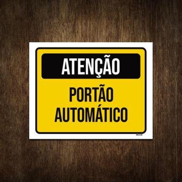 Imagem de Placa Condomínio Aviso Portão Automático 27X35