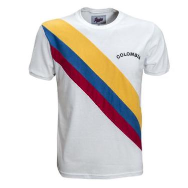 Imagem de Camisa Colômbia 1983 Liga Retrô  Branca Gg
