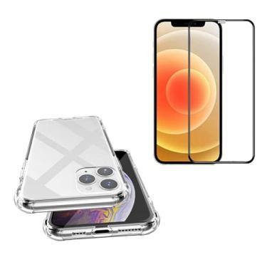 Imagem de Kit Capa Antishock + Película Vidro 3D Compatível iPhone 12 Pro 6.1"