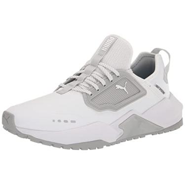 Imagem de PUMA Sapato de golfe masculino Gs.one, Puma Branco/cintura alta/cintura alta, 12.5