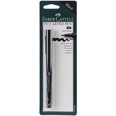 Imagem de Caneta artística Faber-Castel Pitt pincel macio, preta