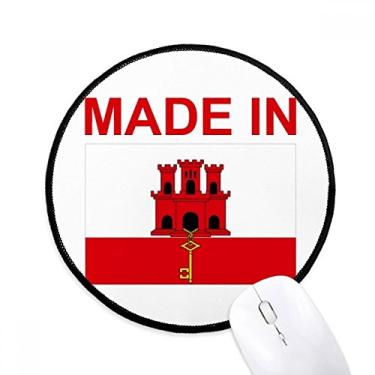 Imagem de DIYthinker Feito em Gibraltar Country Love Mouse Pad Desktop Office Tapete redondo para computador