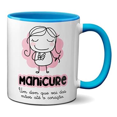Imagem de Caneca Manicure Um Dom Que Vai Das Mãos Até O Coração (Azul)