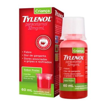 Imagem de Tylenol Criança 32mg Suspensão Oral Sabor Frutas 60mL Tylenol