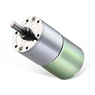 Imagem de Greartisan Motor de engrenagem CC 12 V 200 RPM de alto torque, motor elétrico, redutor de velocidade, eixo de saída central, caixa de engrenagens de 37 mm de diâmetro