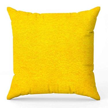 Imagem de Capa de almofada Jacquard liso amarelo 70 x 70