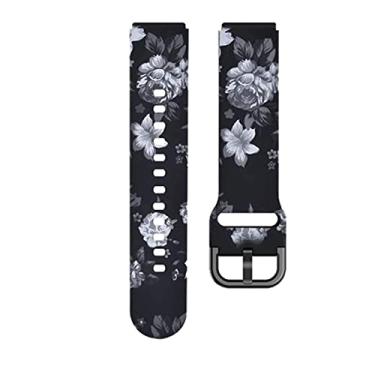 Imagem de WIKUNA Pulseira de relógio inteligente de 18 mm para Garmin Venu 2S/Vivoactive 3S 4S pulseira de silicone acessórios de substituição para pulseira S ativa (cor: HH, tamanho: 18 mm universal)