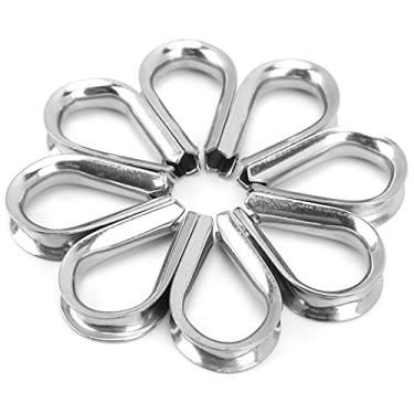 Imagem de Dedal de corda, braçadeira de cabo de aço inoxidável de grau marítimo para barco para âncora de barco para vela para trilhos