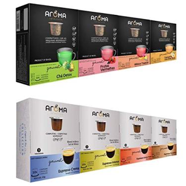Imagem de 120 Cápsulas Para Nespresso - Kit Degustação Café E Chá - Cápsula Aroma