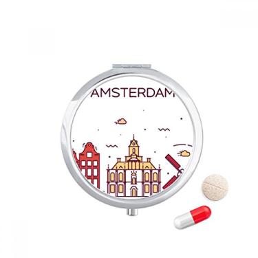 Imagem de Porta-comprimidos Amsterdam Flat Landmark Caixa de armazenamento de remédios