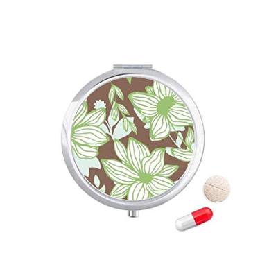 Imagem de Caixa de pílulas de tinta vegetal marrom verde caixa de armazenamento de medicamentos dispensador de recipiente