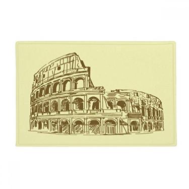 Imagem de DIYthinker Tapete antiderrapante para porta de banheiro com desenho de marco da Itália Roma