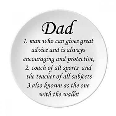 Imagem de Prato decorativo de porcelana para jantar Encouraging Dad Festival