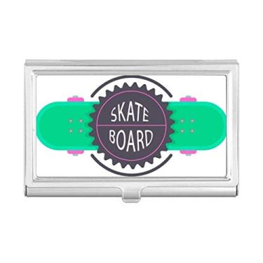 Imagem de Skate esportivo com carteira Mottos em aquarela para cartão de visita