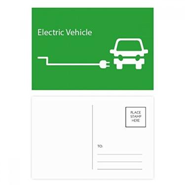 Imagem de Plugue de carregamento de veículos energéticos protege o meio ambiente cartão postal de aniversário cartão de agradecimento
