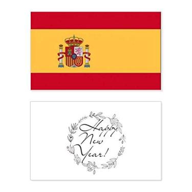 Imagem de Bandeira nacional da Espanha Europa País Ano Novo Festival Cartão felicitações Bless Mensagem presente