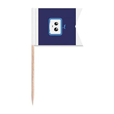 Imagem de Sinalizadores de palito de dentes originais Saplings Smile Small TV Face para festas, bolos, alimentos, queijo