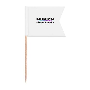 Imagem de Bandeiras de palito de dente Urban Radio Germany Architecture para placa de queijo de bolo de festa