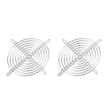 Imagem de uxcell Protetor de dedo de metal para ventilador de refrigeração 180 mm x 180 mm para 150 mm x 150 mm capa de computador pacote com 2